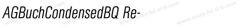 AGBuchCondensedBQ Re字体转换